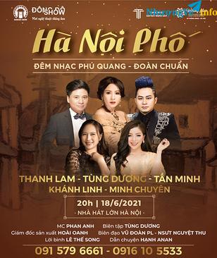 Ảnh Đêm nhạc Phú Quang - Đoàn Chuẩn Hà Nội phố 17/07/2021