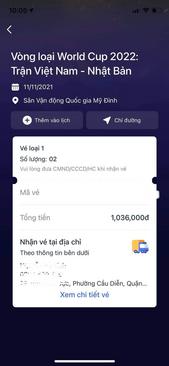 Ảnh Vé wc trận VN Nhật Bản, 1 cặp loại 1 và 1 vé loại 2 - 1 triệu5