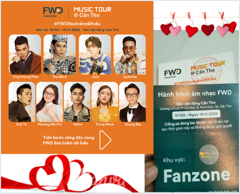 Ảnh Nhượng vé Fanzone FWD Music Tour: Sự kiện âm nhạc siêu hot tại sân vận động Cần Thơ