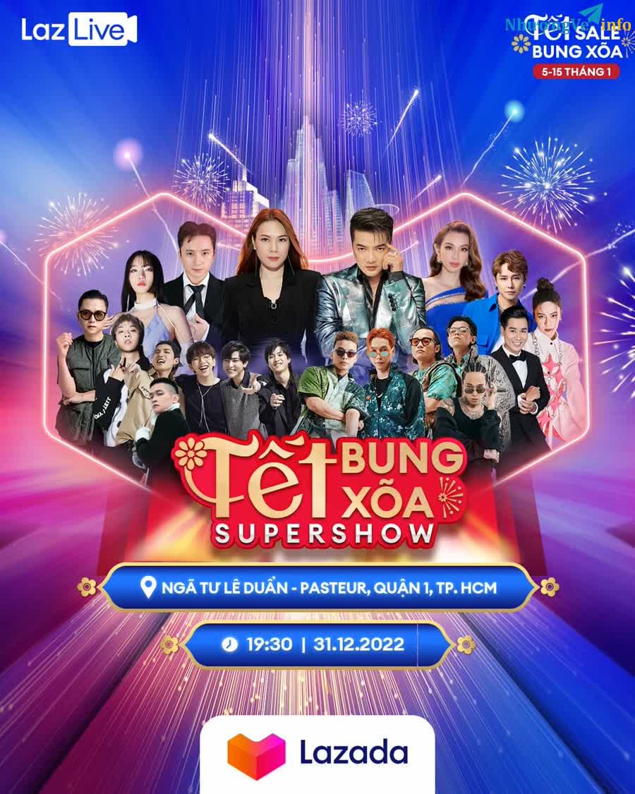 Ảnh Cặp vé Fanzone Countdown Lazada Supershow 31/12/2022