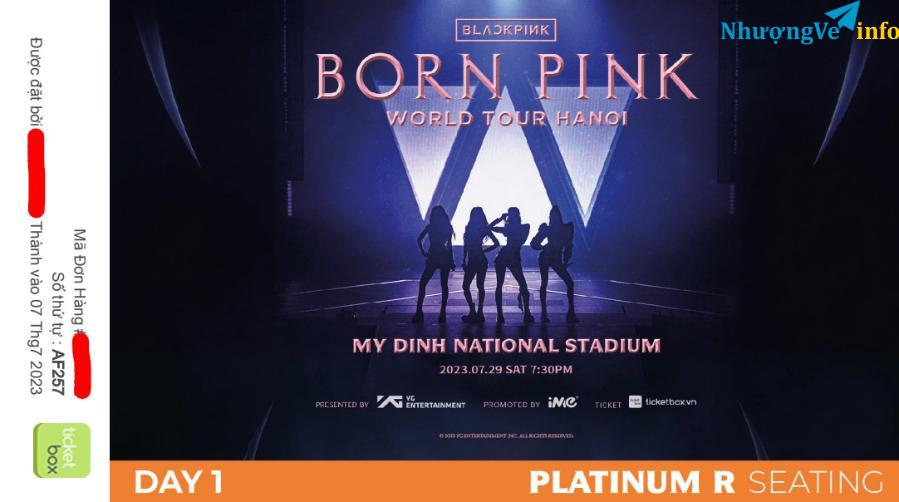 Ảnh Pass vé Concert BLACKPINK "Born Pink" Hà Nội