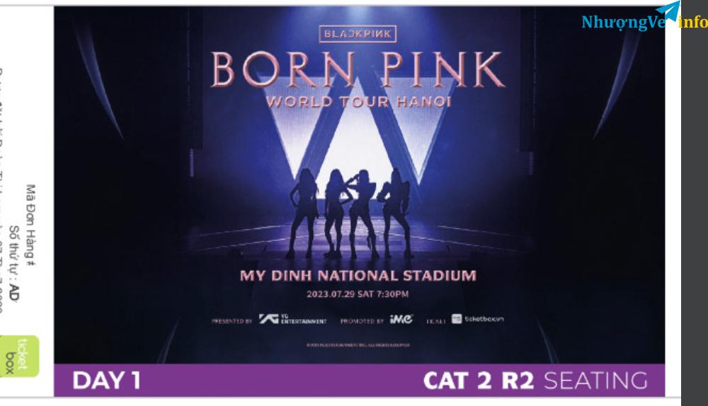 Ảnh VÉ BLACK PINK NGÀY 29/07 CAT2