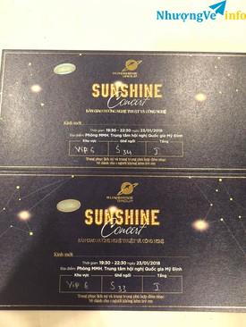 Ảnh Cần bán cặp vé Super Vip liveshow Sunshine- TTHNQG 23/1