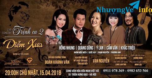 Ảnh Bán vé Đêm nhạc Trịnh Công Sơn -Trịnh Ca 2 "Diễm xưa" vào 20h ngày 15/4/2018 tại Cung Việt Xô