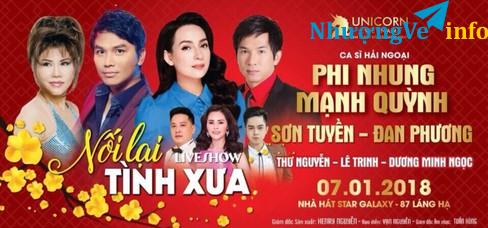 Ảnh [TOP SHOWS - 0971.995.559] BÁN VÉ LIVESHOW PHI NHUNG - MẠNH QUỲNH "NỐI LẠI TÌNH XƯA" NGÀY 7/1