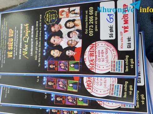 Ảnh BÁN VÉ LIVESHOW "NHƯ QUỲNH" NGÀY 8/3/2018 LIÊN HỆ ĐẶT VÉ 0932762765 A HUY