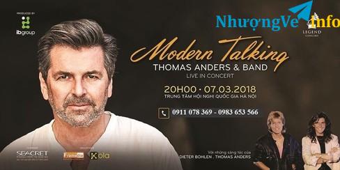 Ảnh Bán vé xem modern talking ngày 7/3/2018 tại Hà Nội