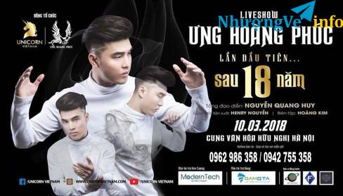 Ảnh Cần thanh lý vé LIVESHOW "TÁI SINH" - Liveshow đầu tiên sau 18 năm của ca sĩ ƯNG HOÀNG PHÚC