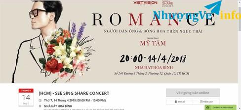 Ảnh Bán vé See Sing Share HAT 14/4. LIÊN HỆ ĐẶT VÉ 0932762765 A HUY