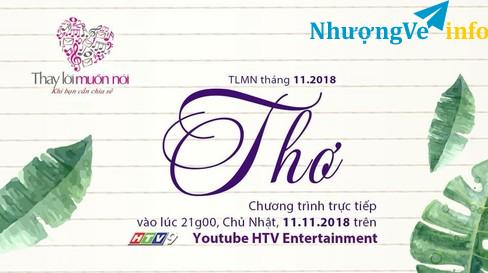 Ảnh BÁN VÉ THAY LỜI MUỐN NÓI THÁNG 11/2018 CHỦ ĐỀ THƠ