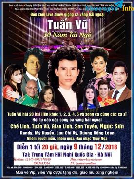 Ảnh 0911078369 - Bán vé liveshow Tuấn Vũ " 10 năm tái ngộ"