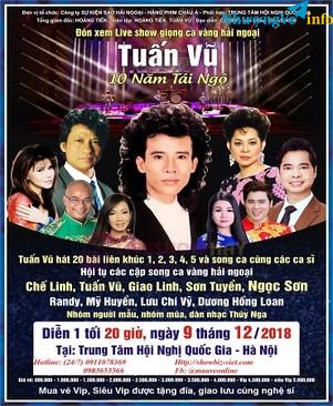 Ảnh Bán vé liveshow Tuấn Vũ" 10 năm tái ngộ" ngày 9/12/2018 tại trung tâm hội nghị quốc gia