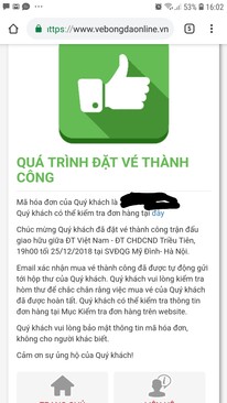 Ảnh Bán 1 cặp vé loại 250k