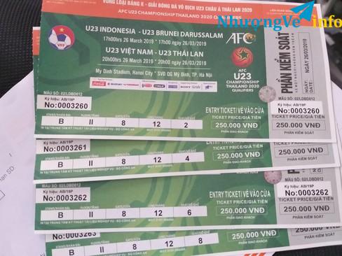 Ảnh Vé bóng đá u23 việt nam gặp u23 thái lan khán đài A,B