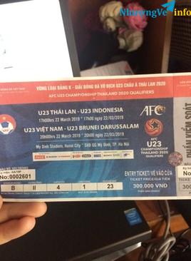 Ảnh BÁn nhanh 1 Vé lẻ Tối Nay U23 Việt Nam-U23 Brunei. Khán đài B tầng 2 Cửa 4 , chính giữa sân