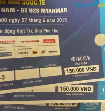 Ảnh Vé bóng đá giao hữu U23 VN - U23 Myanrma
