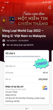Ảnh Vé mệnh giá 300k