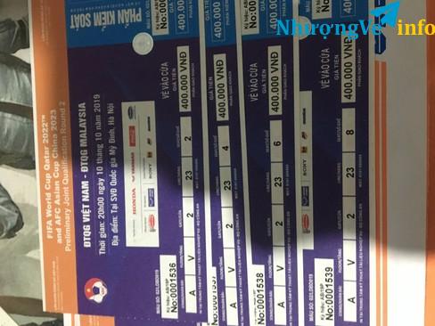 Ảnh 4 Vé khán đài A tầng V cửa chính giữa số 2 liền bảo nhau