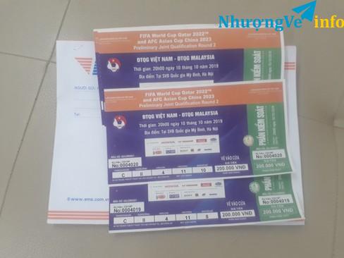 Ảnh Cần bán vé bóng đá 2 cặp C (loại 200K)-mới nhận hôm qua vẫn nóng hổi