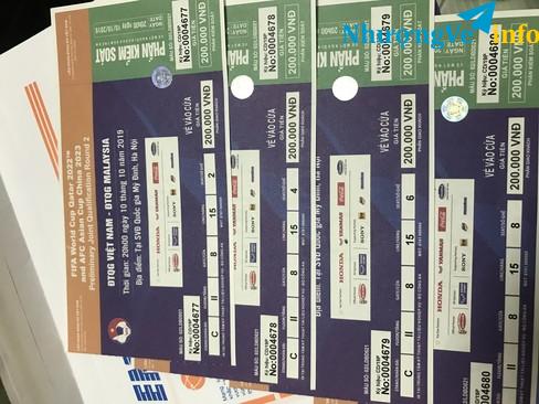 Ảnh 4 vé liền nhau khán đài C cửa 8 trận Việt Nam - Malaysia