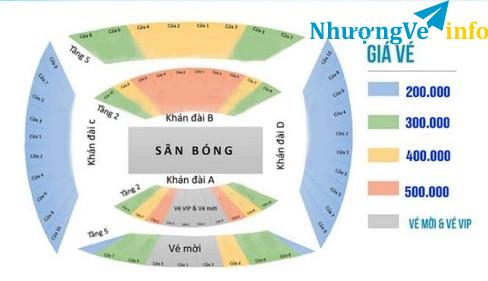 Ảnh Bán vé mời vé vip cửa 1,2,3,4 khán đài A,B