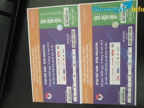 Ảnh Vé bóng đá trận Việt Nam - Malaysia 10/10 khán đài C