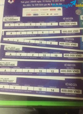 Ảnh Vé bóng đá loại 1 (500k ) và 2 cặp loại 2 ( 400k )