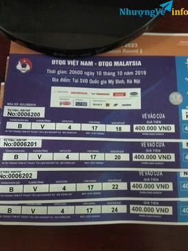 Ảnh Bán Vé mệnh giá 400k khán đài B tầng V cửa 4 giá 3,8tr/cặp