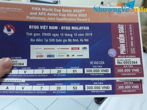 Ảnh nhượng 2 vé cặp khán đài A cửa 7