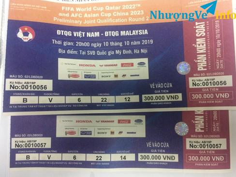 Ảnh Bán 1 cặp vé khán đài B trận Viet nam vs Malaysia