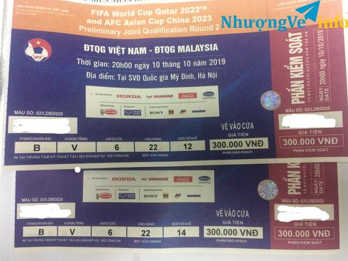 Ảnh Bán 1 cặp vé khán đài B trận Viet nam vs Malaysia