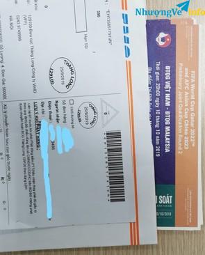 Ảnh Bán 4 vé khán đài A tầng 2 cửa 6 hàng 7 trận VN - Malaysia