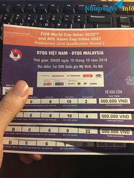 Ảnh Còn 2 cặp vé 500K liền nhau khán đài B cửa 6 trận Việt Nam - Malaysia