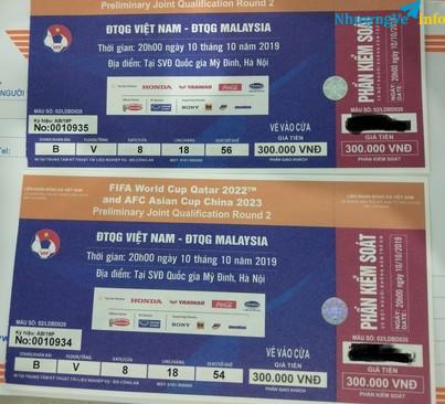 Ảnh Bán cặp vé 300k trận Việt Nam và Malaysia 10-10