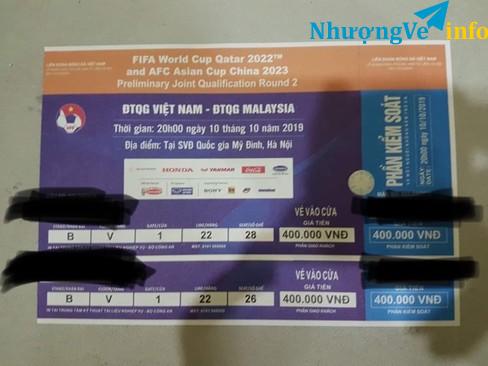 Ảnh Đứa em nhờ bán cặp vé trận VN - Malay mệnh giá 400k loại 2, khán đài B cổng 1