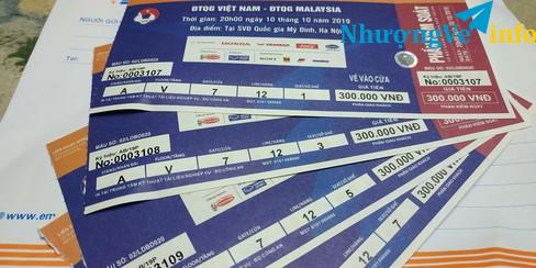 Ảnh pass cặp vé bóng đá trận Việt Nam vs Malaysia Khán đài A