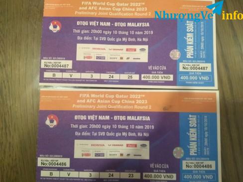 Ảnh Bán 2 vé cửa B trận Viet Nam vs Malaysia