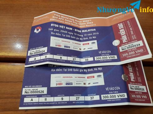 Ảnh Pass nhanh cặp vé trận Việt Nam và mã lai