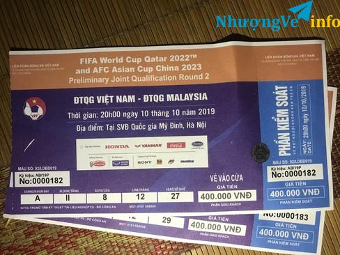 Ảnh Bán cặp vé 400 A cửa 8 ae mua liên hệ mình