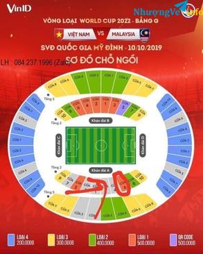 Ảnh Vé bóng đá khán đài A tầng 2 Cửa 6 mệnh giá 500k