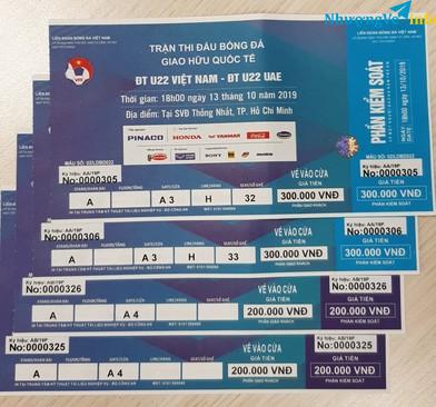Ảnh VÉ TRẬN U22 VIỆT NAM - U22 UAE 13/10 TẠI TP HCM
