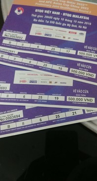 Ảnh Bán 6 vé B-2-6-21 ghế liền nhau