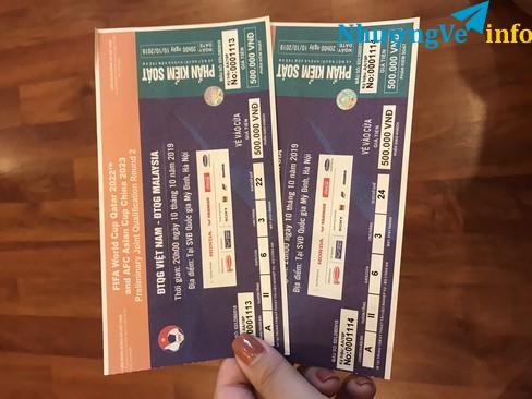 Ảnh Bán 1 cặp Việt Nam - Malaysia 10/10 loại 1 khán đài A cửa 6 tầng 2