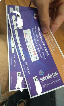 Ảnh 2 vé mời vip ghế cực đẹp