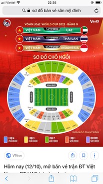 Ảnh Bán vé bóng đá Việt Nam -UAE- Thái Lan 14/11 và 19/11