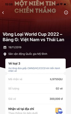 Ảnh Nhượng lại cặp vé 300k Việt Nam-Thái Lan