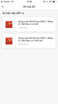 Ảnh Bán 1 cặp loại 3 Việt Nam! Vs UAE 3 triệu, vé lẻ Việt Nam! Vs Thái Lan loại 4 là 1,2 triệu