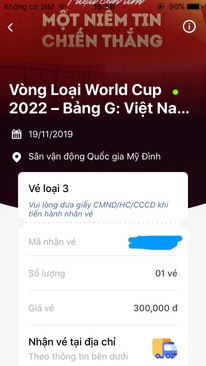 Ảnh Bán 1 vé lẻ mệnh giá 300k trên VN- Thái lan