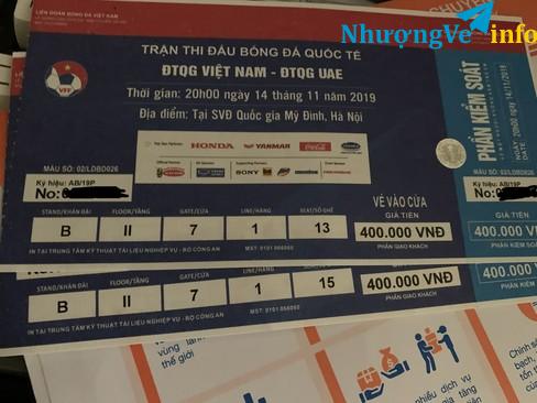 Ảnh 1 cặp vé 400k trận UAE