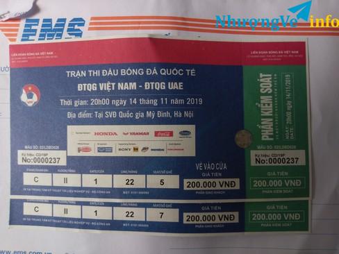 Ảnh Bán 1 cặp vé loại 4 (200k) trận VN-UAE